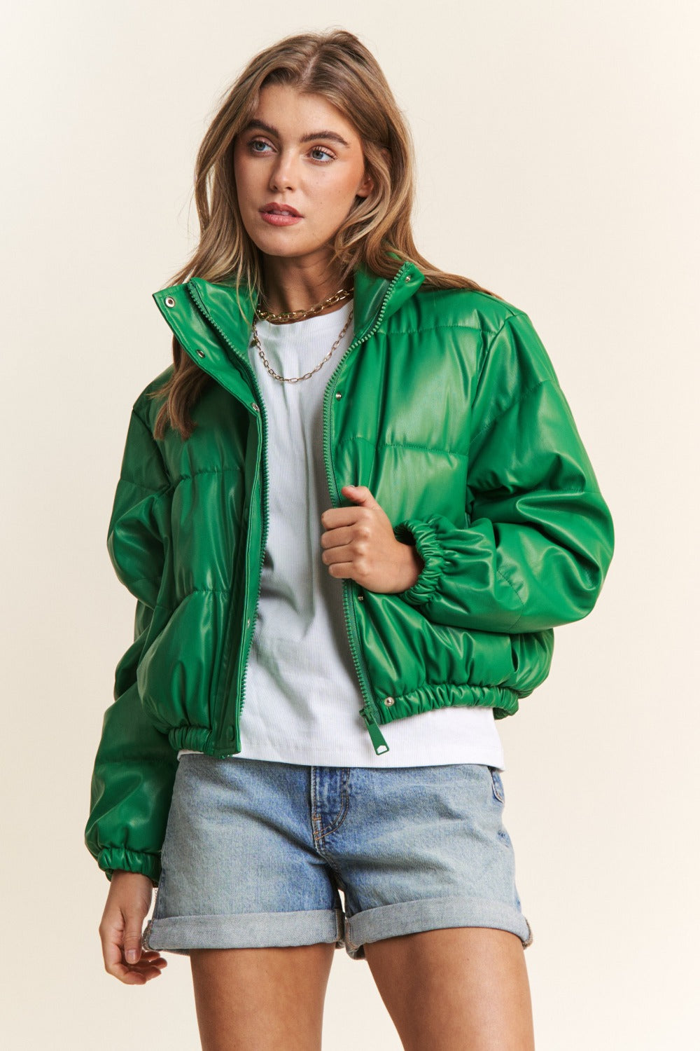 J.NNA Crop Puff Jacket